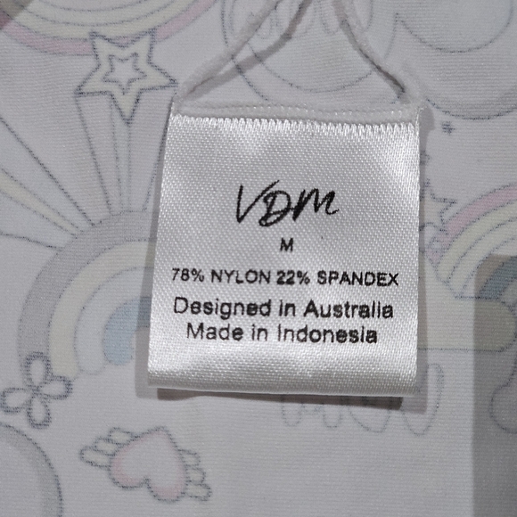 VDM The Label “Natalie” Fairyfloss Cover Up – Rainbow Doodle Print Cinch Tie M - Picture 7 of 14